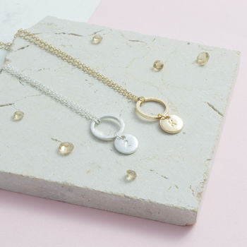 Personalised Initial Circle Necklace