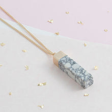 White Turquoise Bar Pendant